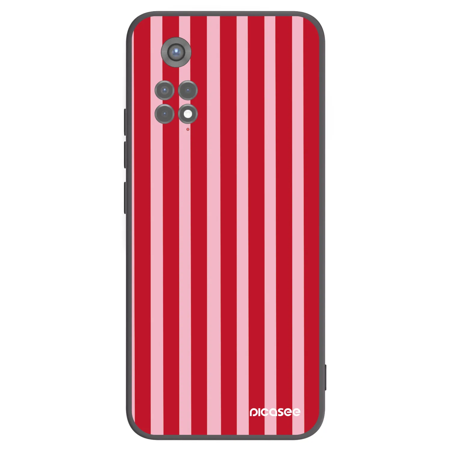 Picasee Xiaomi Redmi Note 11S 5G Hülle - Schwarzes Silikon - Lines red