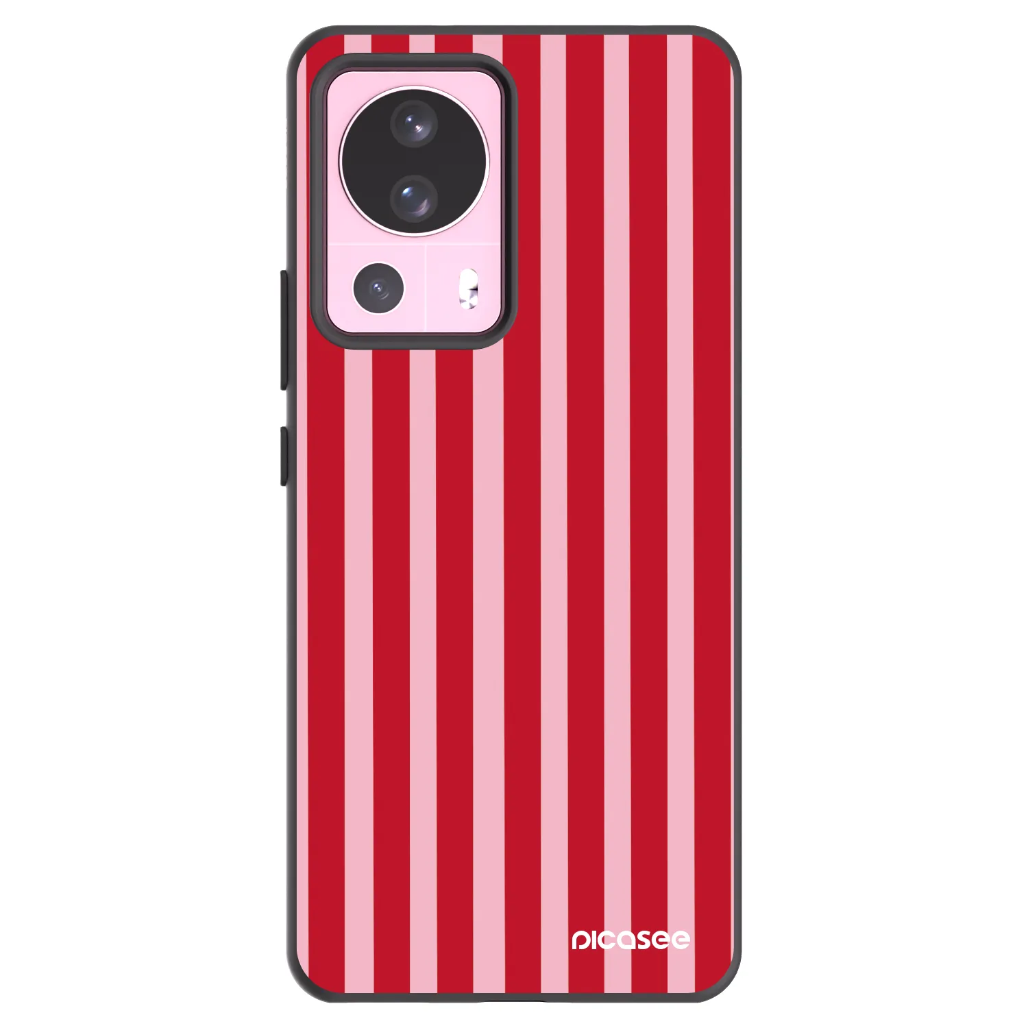 Picasee Xiaomi 13 Lite Hülle - Schwarzes Silikon - Lines red