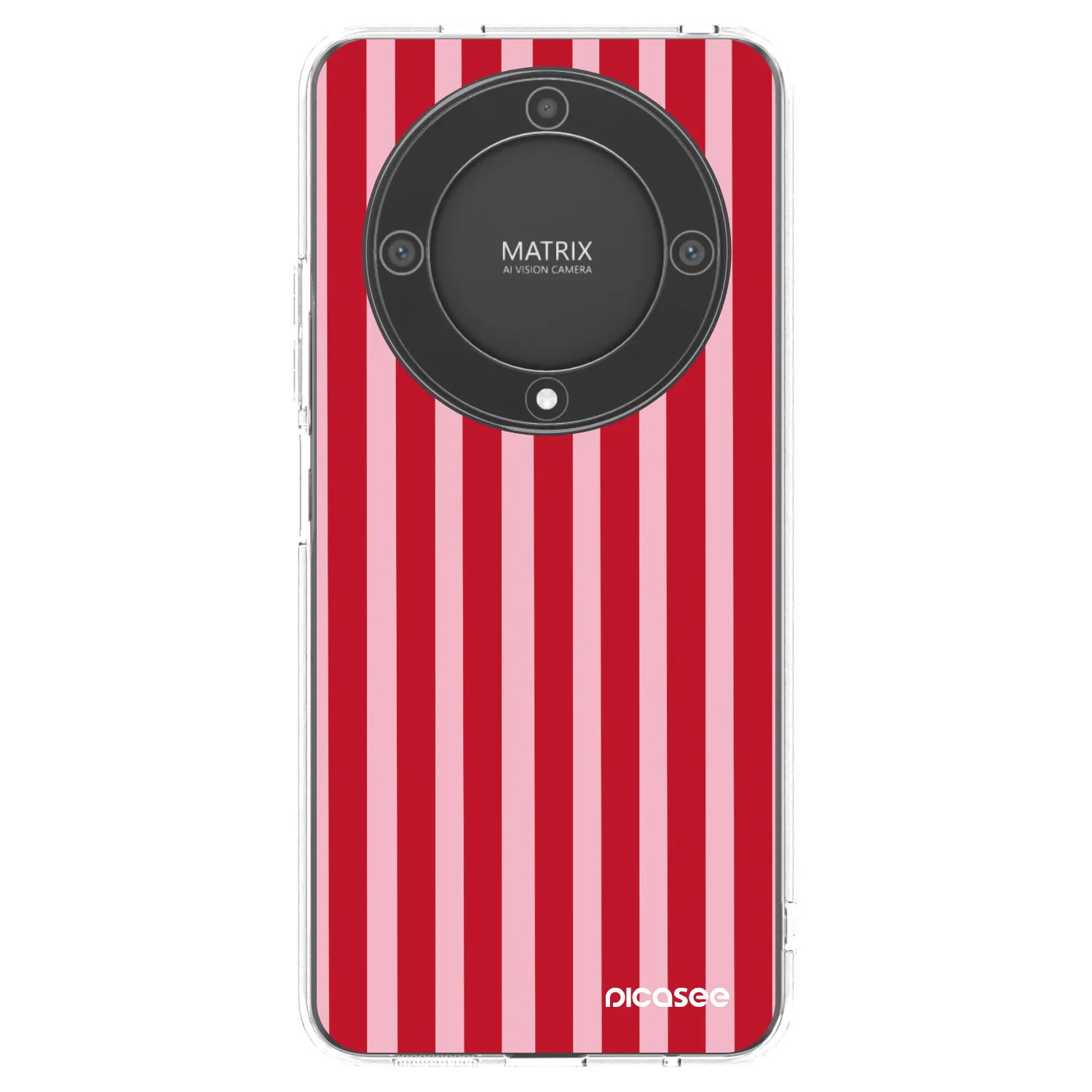 Picasee Honor Magic5 Lite 5G Hülle - Transparentes Silikon - Lines red