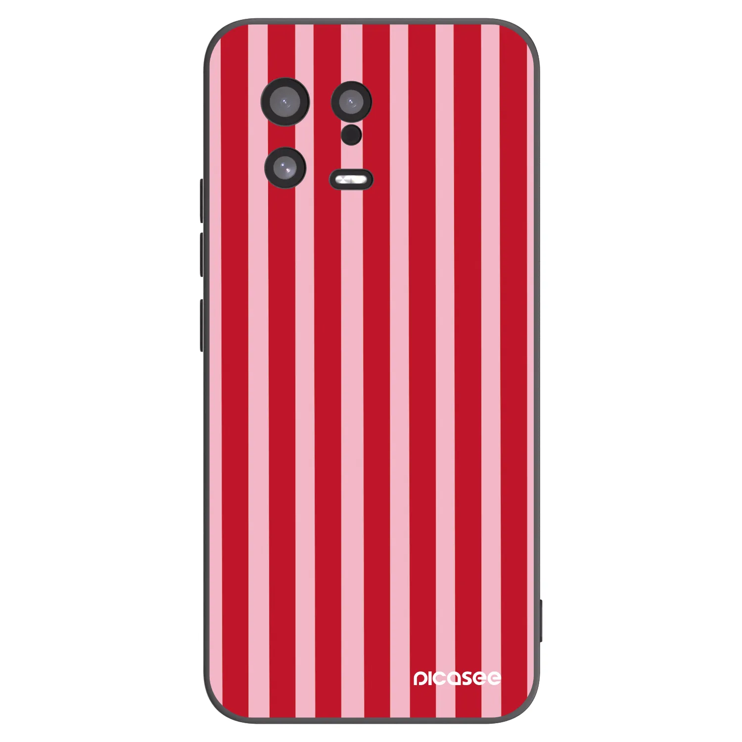 Picasee Xiaomi 13 Hülle - Schwarzes Silikon - Lines red