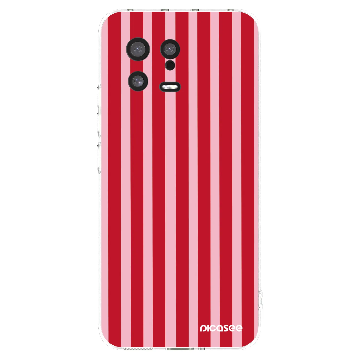 Picasee Xiaomi 13 Hülle - Transparentes Silikon - Lines red