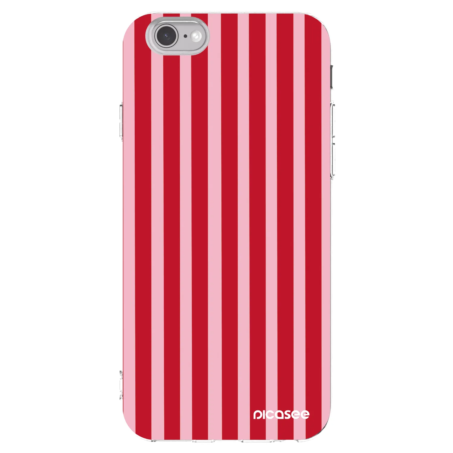 Picasee Apple iPhone 6/6S Hülle - Transparentes Silikon - Lines red