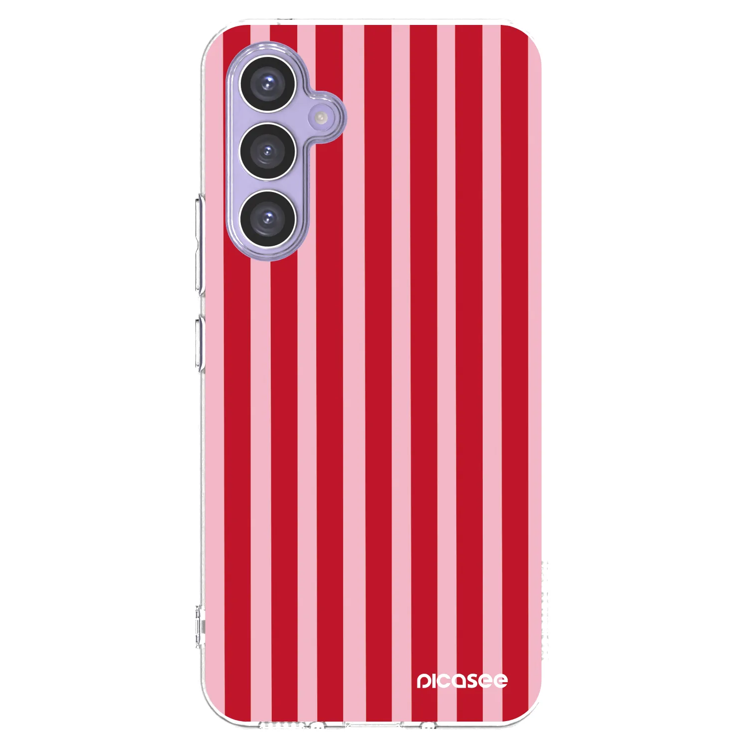 Picasee Samsung Galaxy A54 5G A546B Hülle - Transparentes Silikon - Lines red
