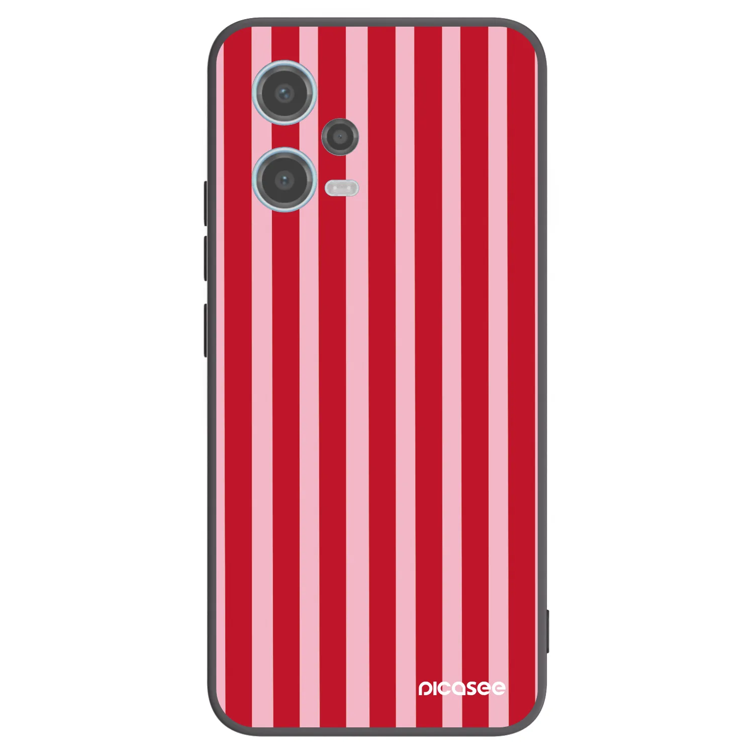 Picasee Xiaomi Redmi Note 12 5G Hülle - Schwarzes Silikon - Lines red