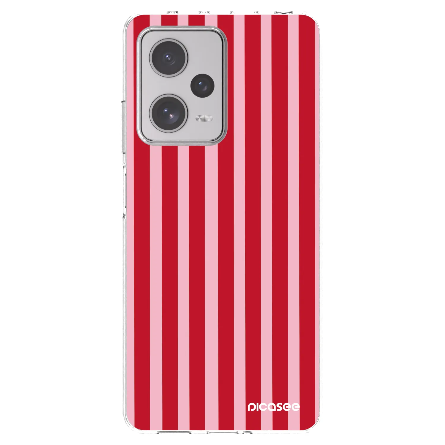 Picasee Xiaomi Redmi Note 12 Pro+ 5G Hülle - Transparentes Silikon - Lines red