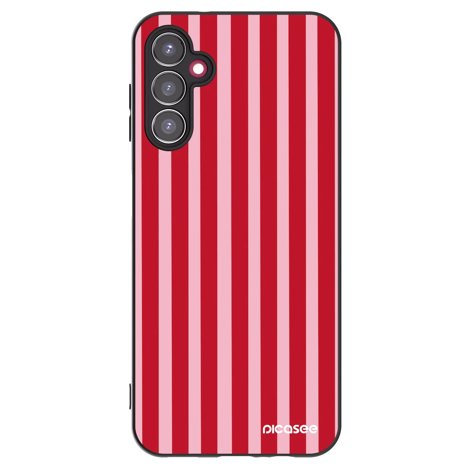 Picasee Samsung Galaxy A14 4G A145R Hülle - Schwarzes Silikon - Lines red
