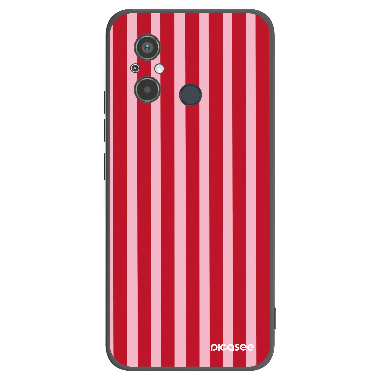Picasee Xiaomi Redmi 12C Hülle - Schwarzes Silikon - Lines red