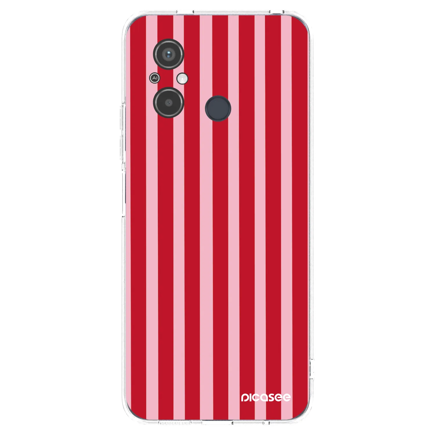 Picasee Xiaomi Redmi 12C Hülle - Transparentes Silikon - Lines red