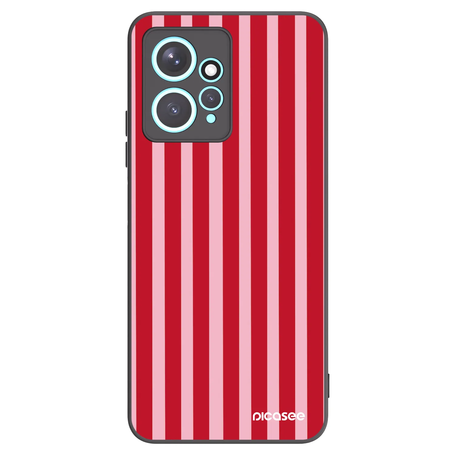 Picasee Xiaomi Redmi Note 12 4G Hülle - Schwarzes Silikon - Lines red