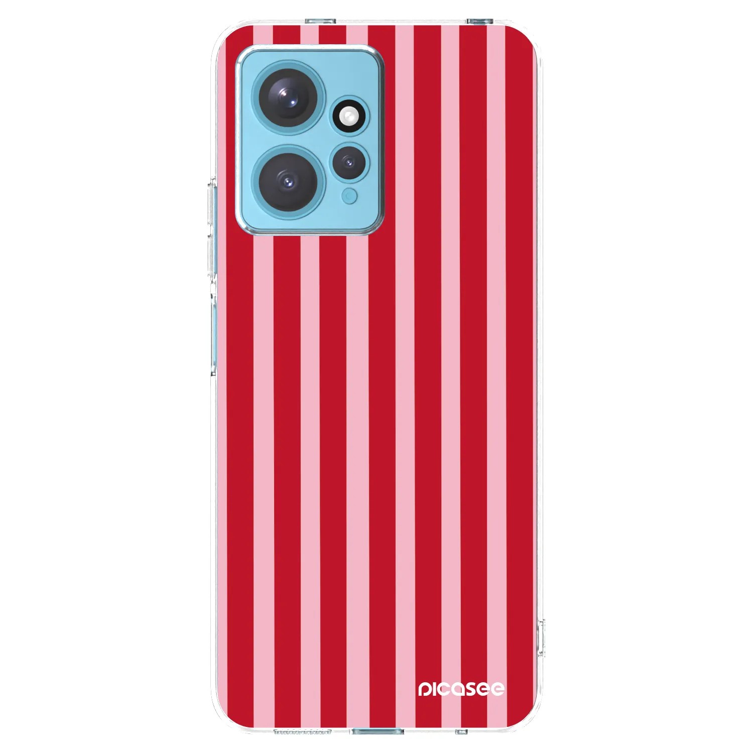 Picasee Xiaomi Redmi Note 12 4G Hülle - Transparentes Silikon - Lines red