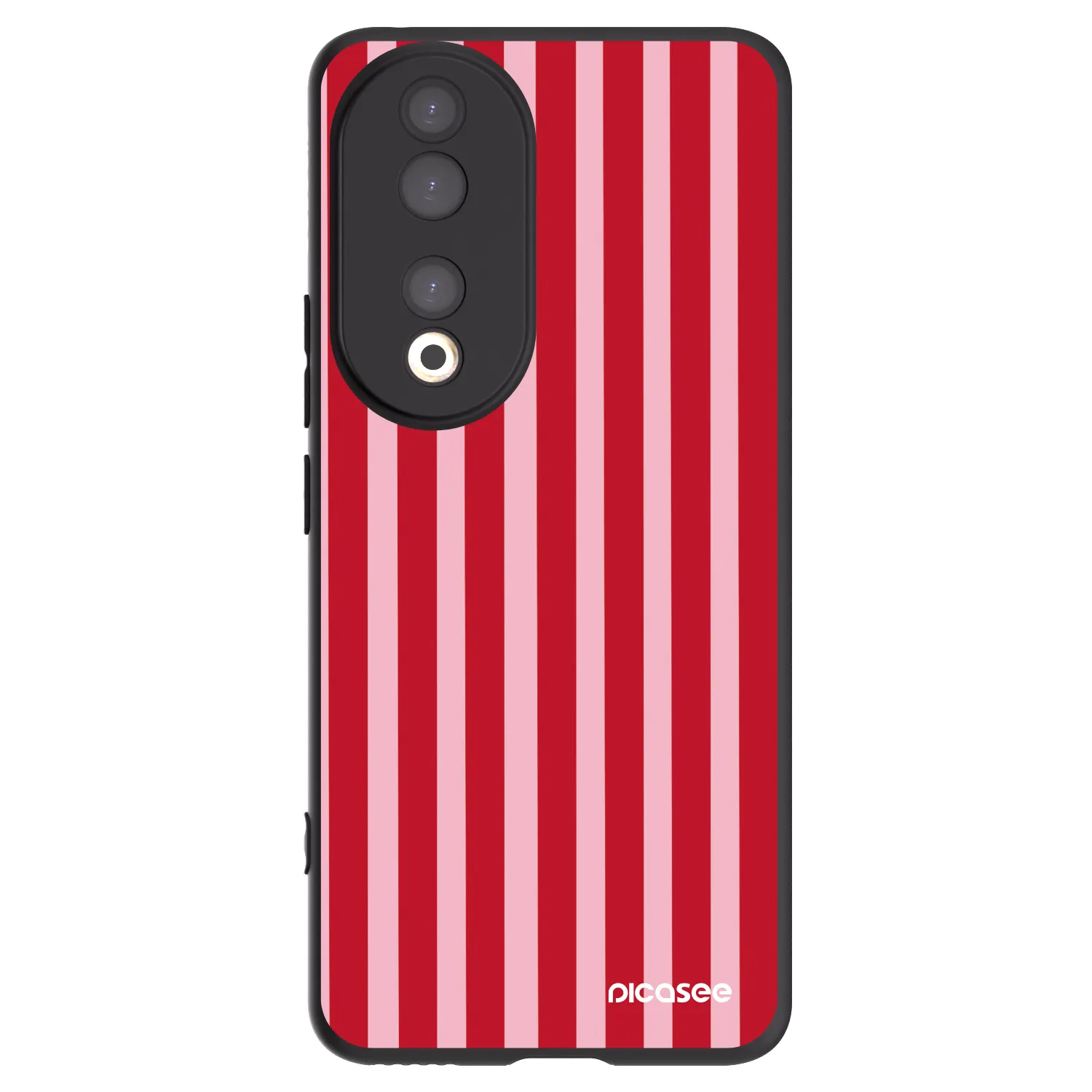 Picasee Honor 90 5G Hülle - Schwarzes Silikon - Lines red