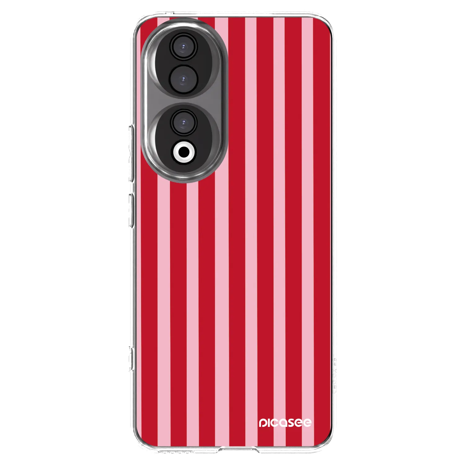 Picasee Honor 90 5G Hülle - Transparentes Silikon - Lines red