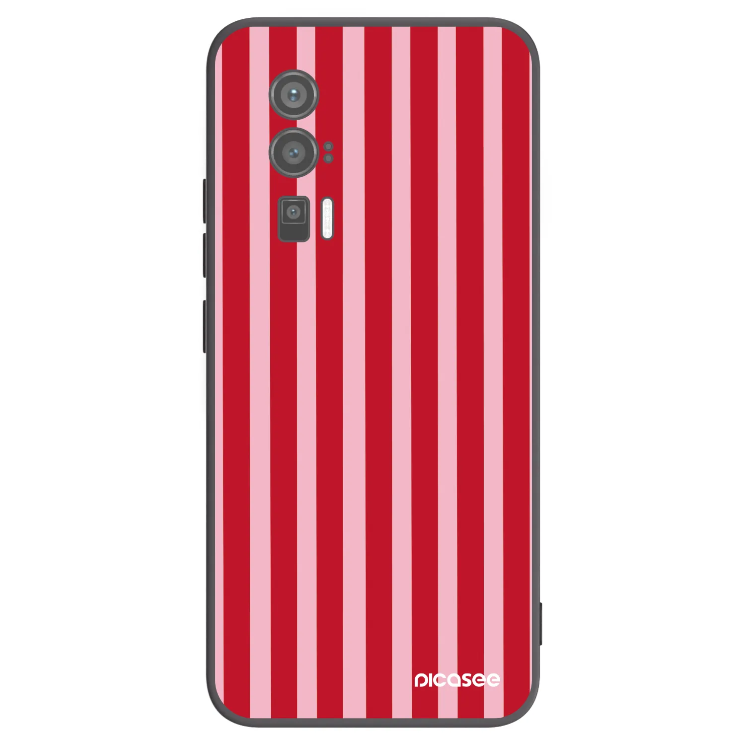 Picasee Xiaomi Poco F5 Pro 5G Hülle - Schwarzes Silikon - Lines red