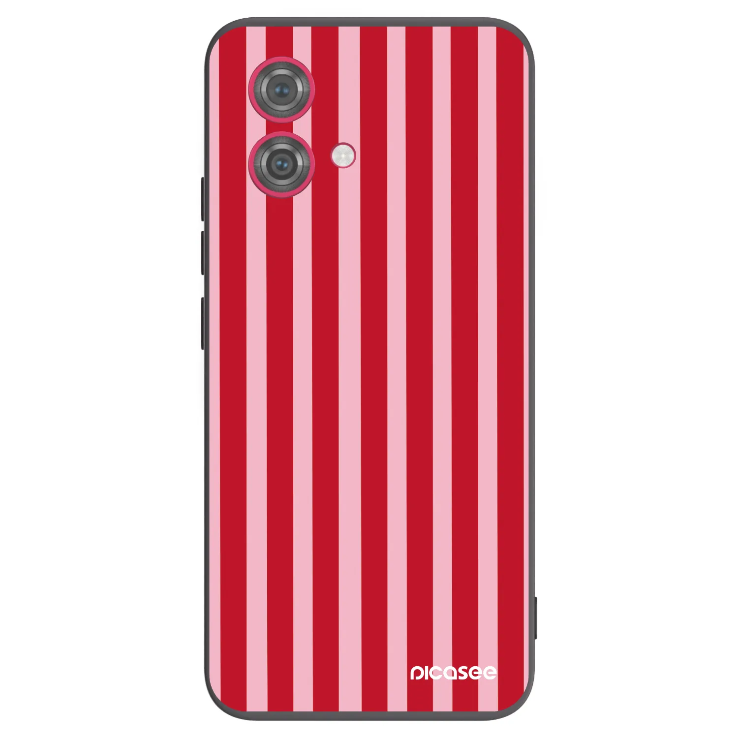 Picasee Motorola Moto G84 5G Hülle - Schwarzes Silikon - Lines red