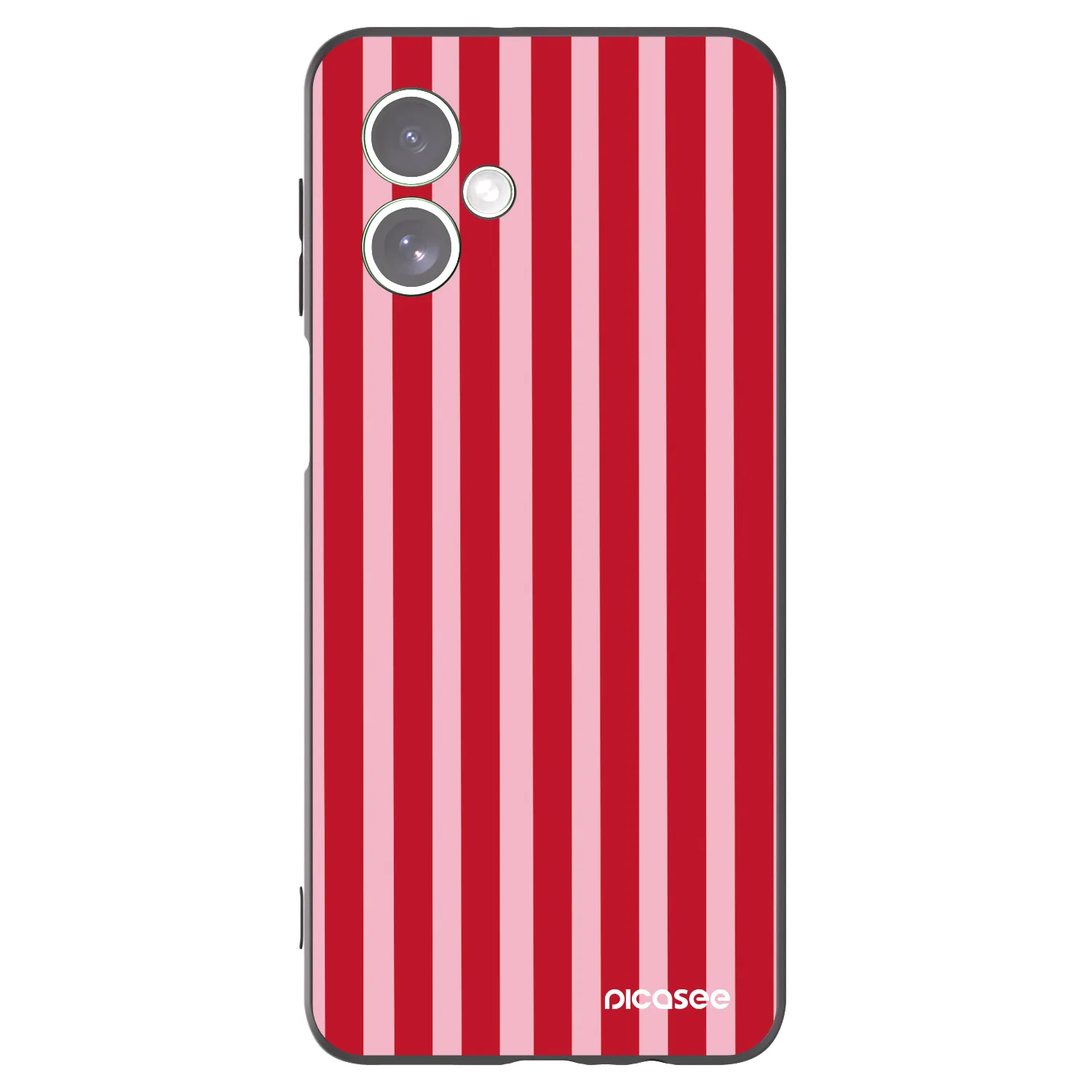 Picasee Motorola Moto G54 5G Hülle - Schwarzes Silikon - Lines red