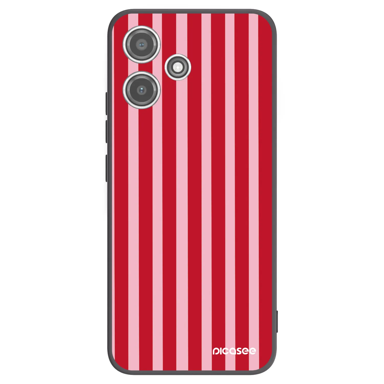 Picasee Xiaomi Redmi 12 5G Hülle - Schwarzes Silikon - Lines red