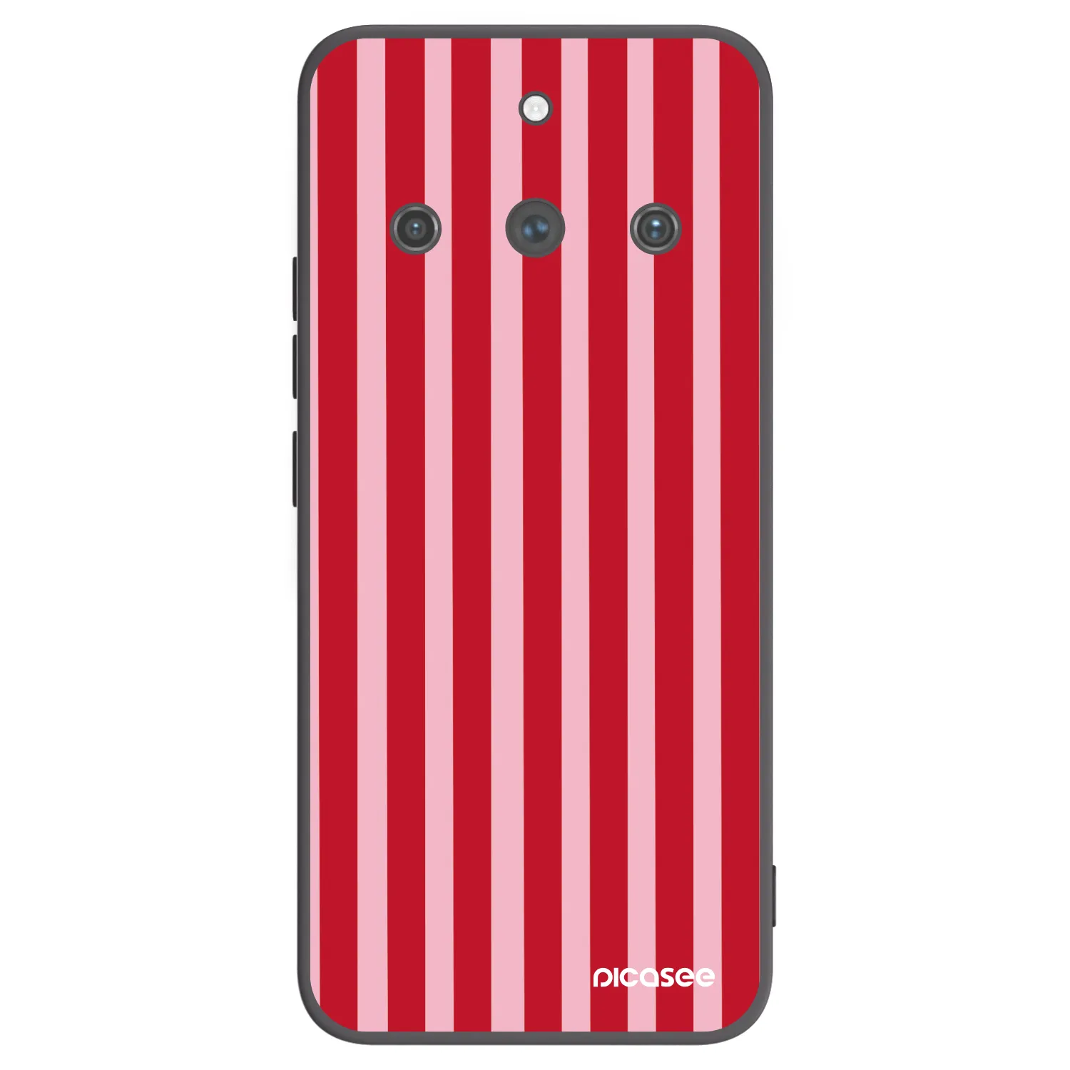 Picasee Realme 11 Pro+ Hülle - Schwarzes Silikon - Lines red