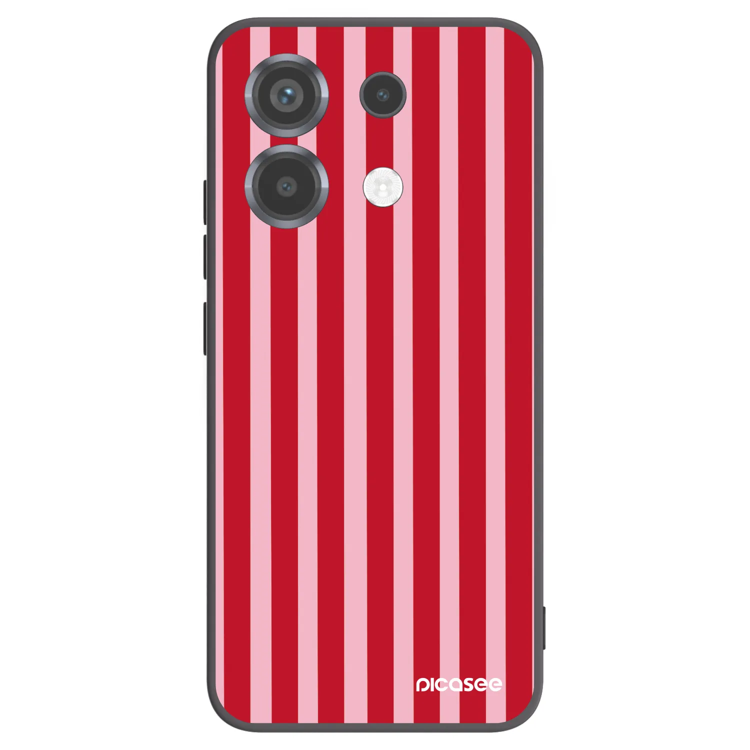 Picasee Xiaomi Poco X6 Hülle - Schwarzes Silikon - Lines red