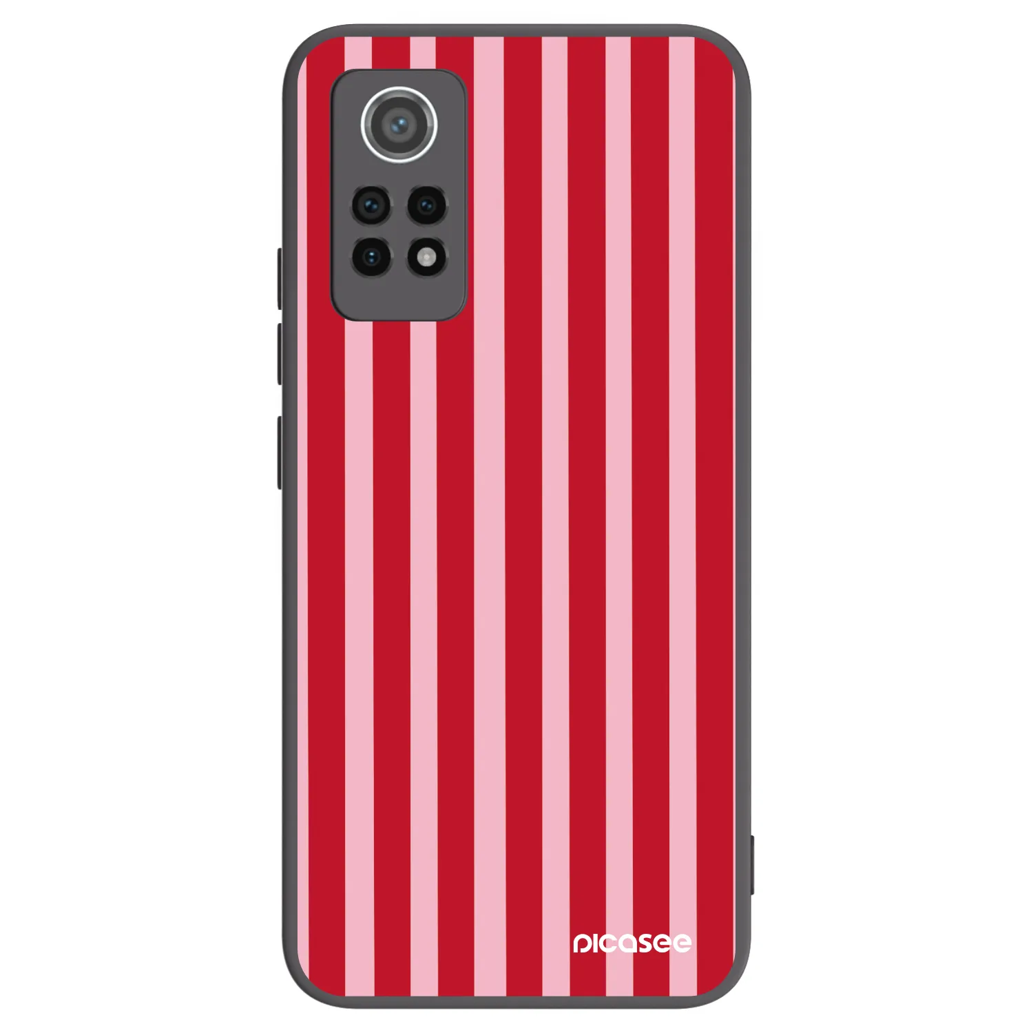 Picasee Xiaomi Redmi Note 12 Pro 4G Hülle - Schwarzes Silikon - Lines red