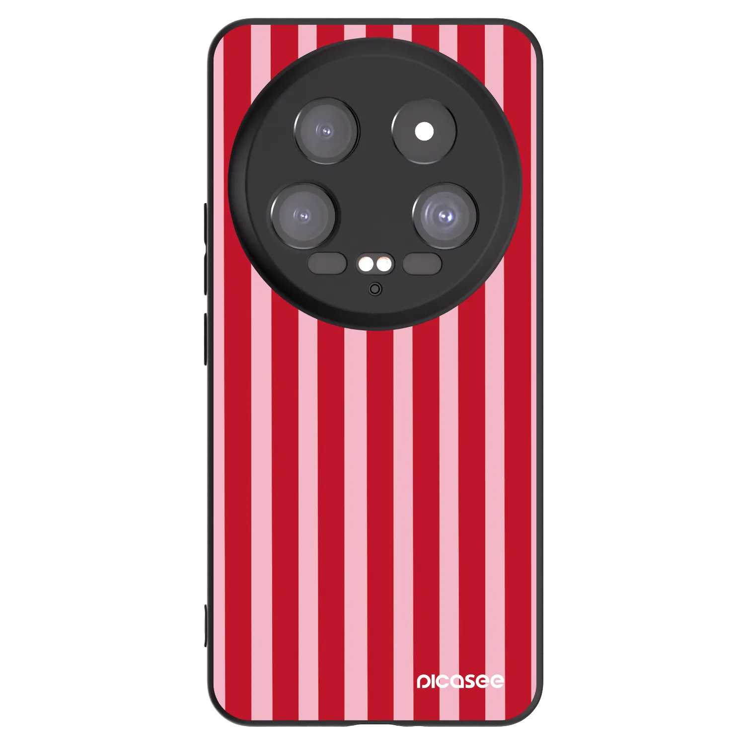 Picasee Xiaomi 14 Ultra Hülle - Schwarzes Silikon - Lines red