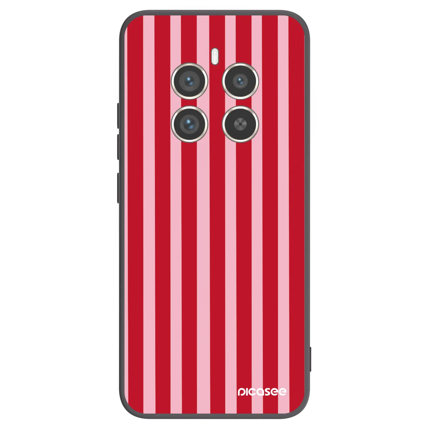 Picasee Realme 12 Pro 5G Hülle - Schwarzes Silikon - Lines red
