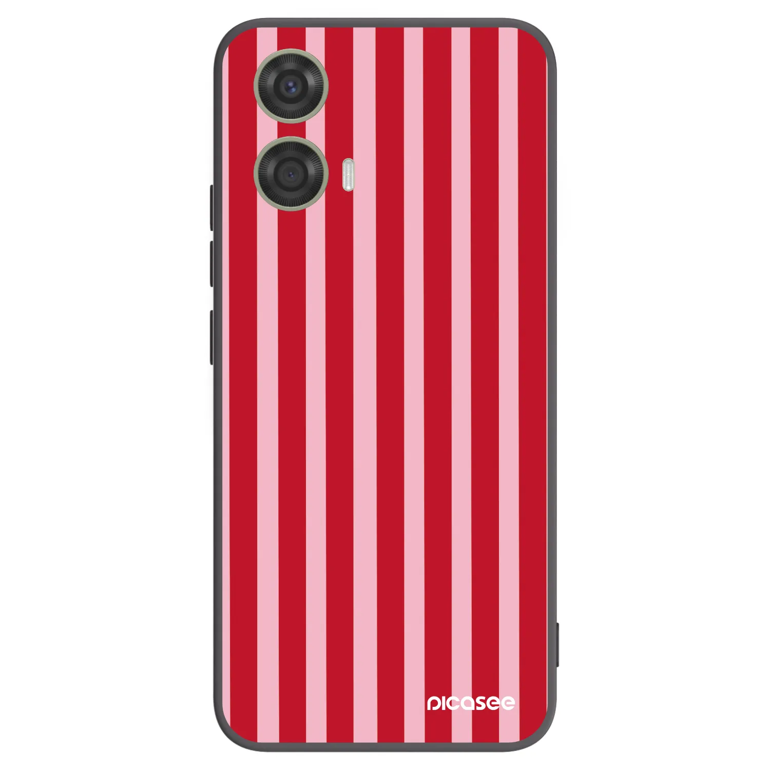 Picasee Motorola Moto G24 Hülle - Schwarzes Silikon - Lines red