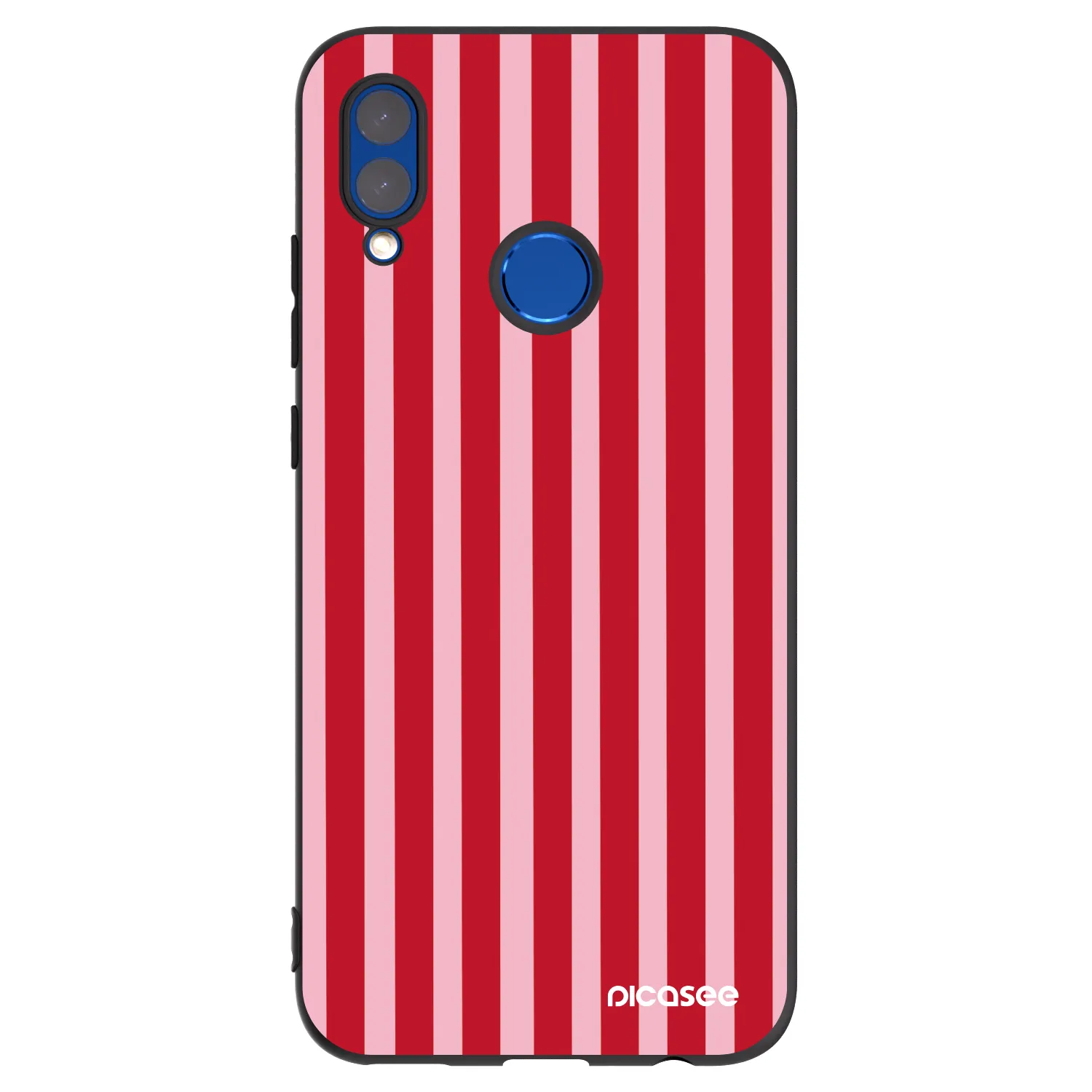 Picasee Huawei P Smart 2019 Hülle - Schwarzes Silikon - Lines red