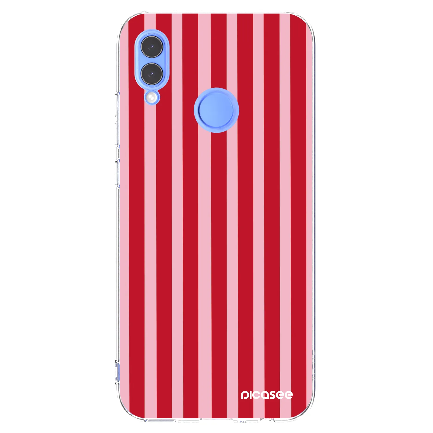 Picasee Huawei P Smart 2019 Hülle - Transparentes Silikon - Lines red