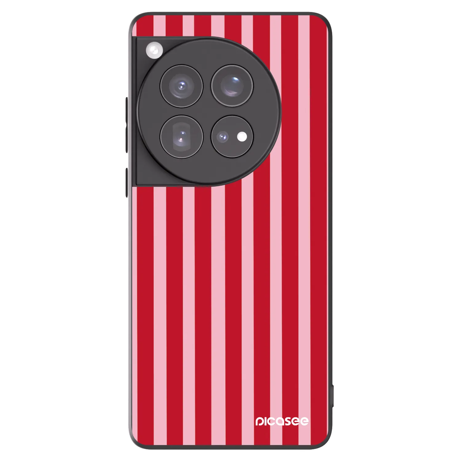 Picasee OnePlus 12 5G Hülle - Schwarzes Silikon - Lines red