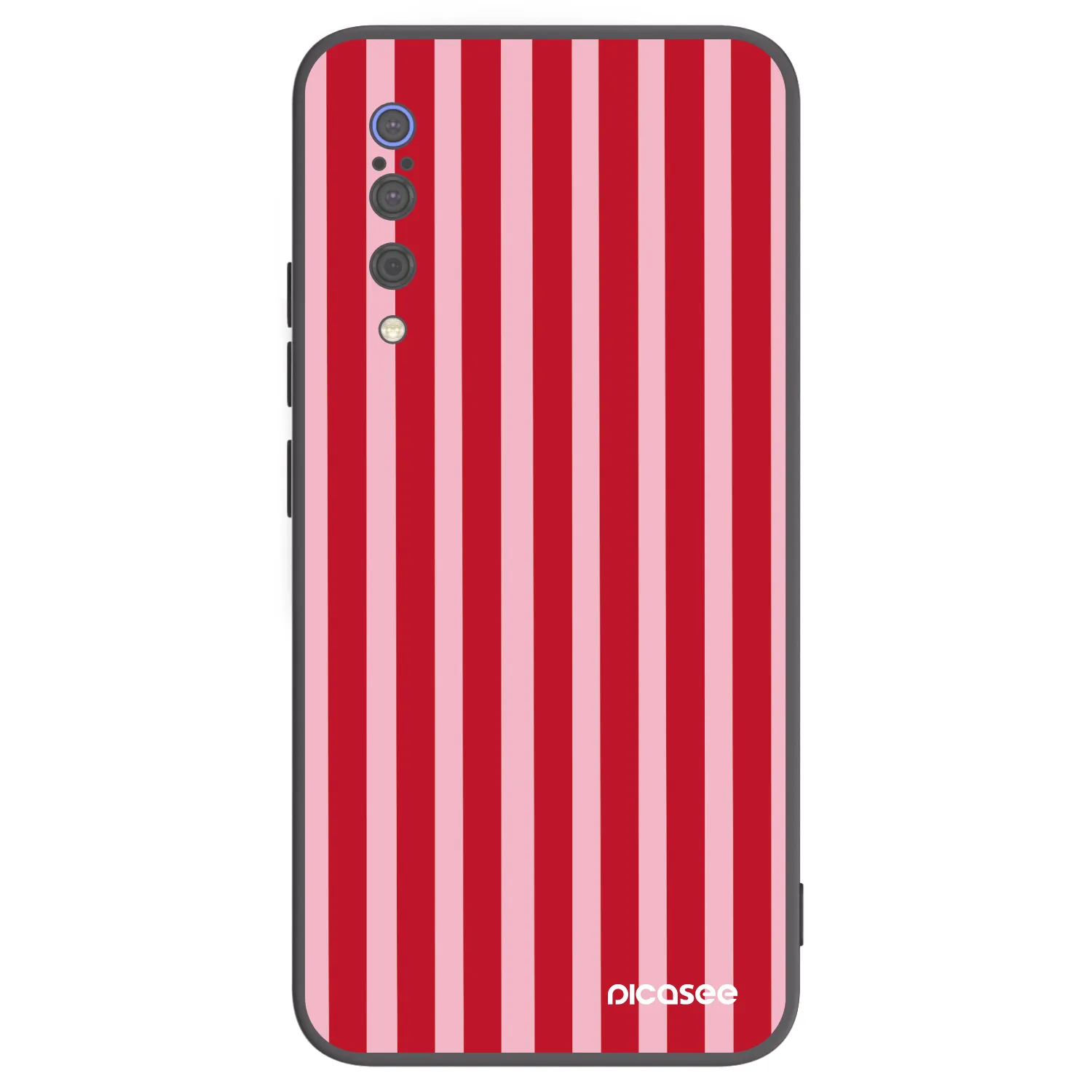Picasee Xiaomi Mi 9 Hülle - Schwarzes Silikon - Lines red