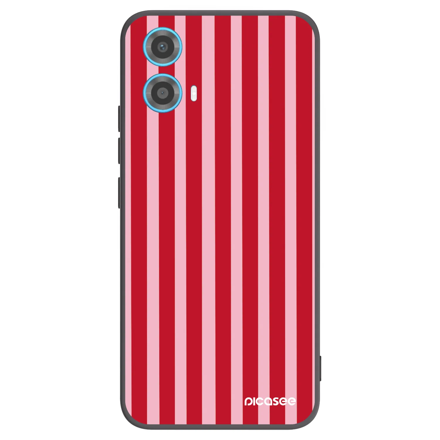 Picasee Motorola Moto G34 5G Hülle - Schwarzes Silikon - Lines red