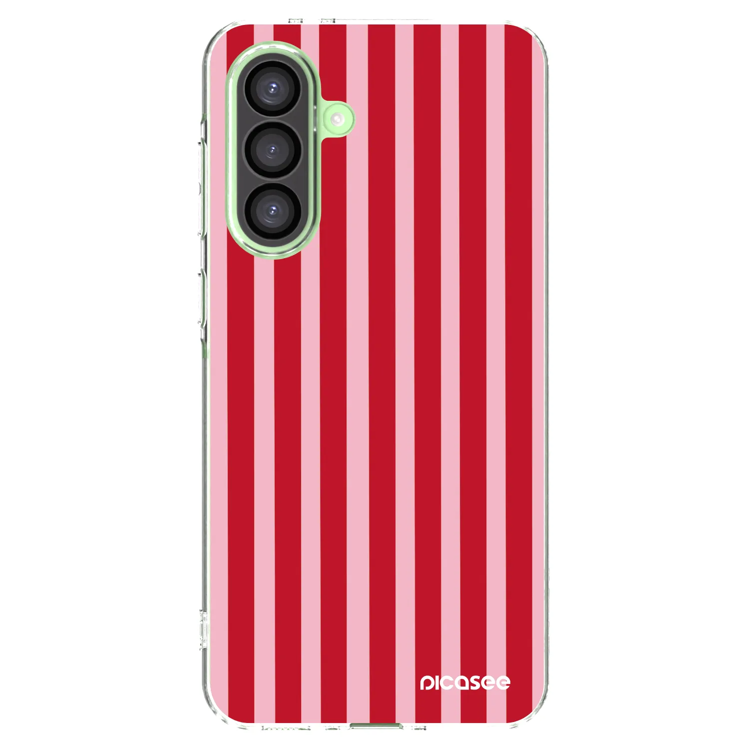 Picasee Samsung Galaxy A26 5G A266B Hülle - Transparentes Silikon - Lines red