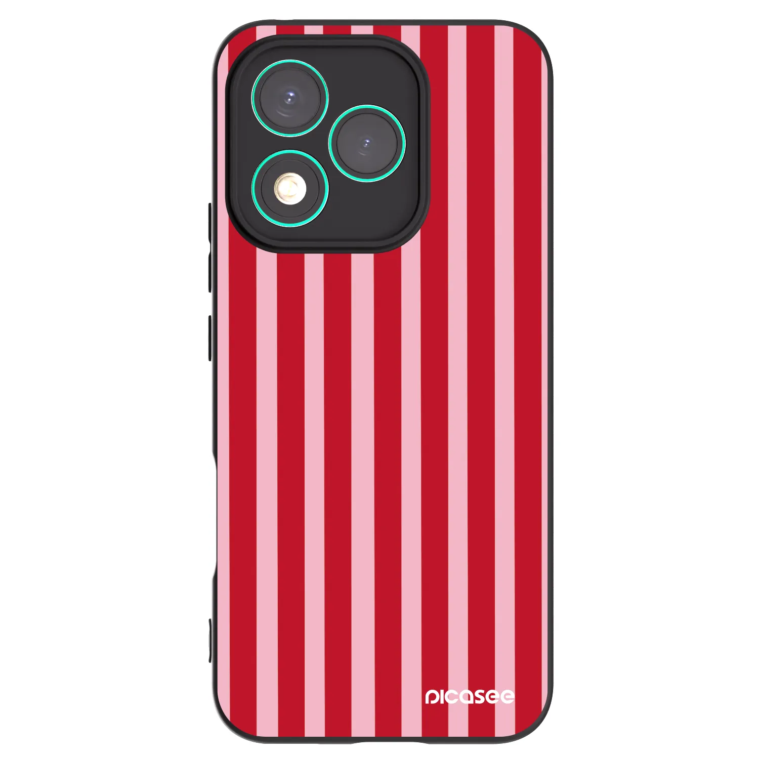 Picasee Honor 400 Lite 5G Hülle - Schwarzes Silikon - Lines red