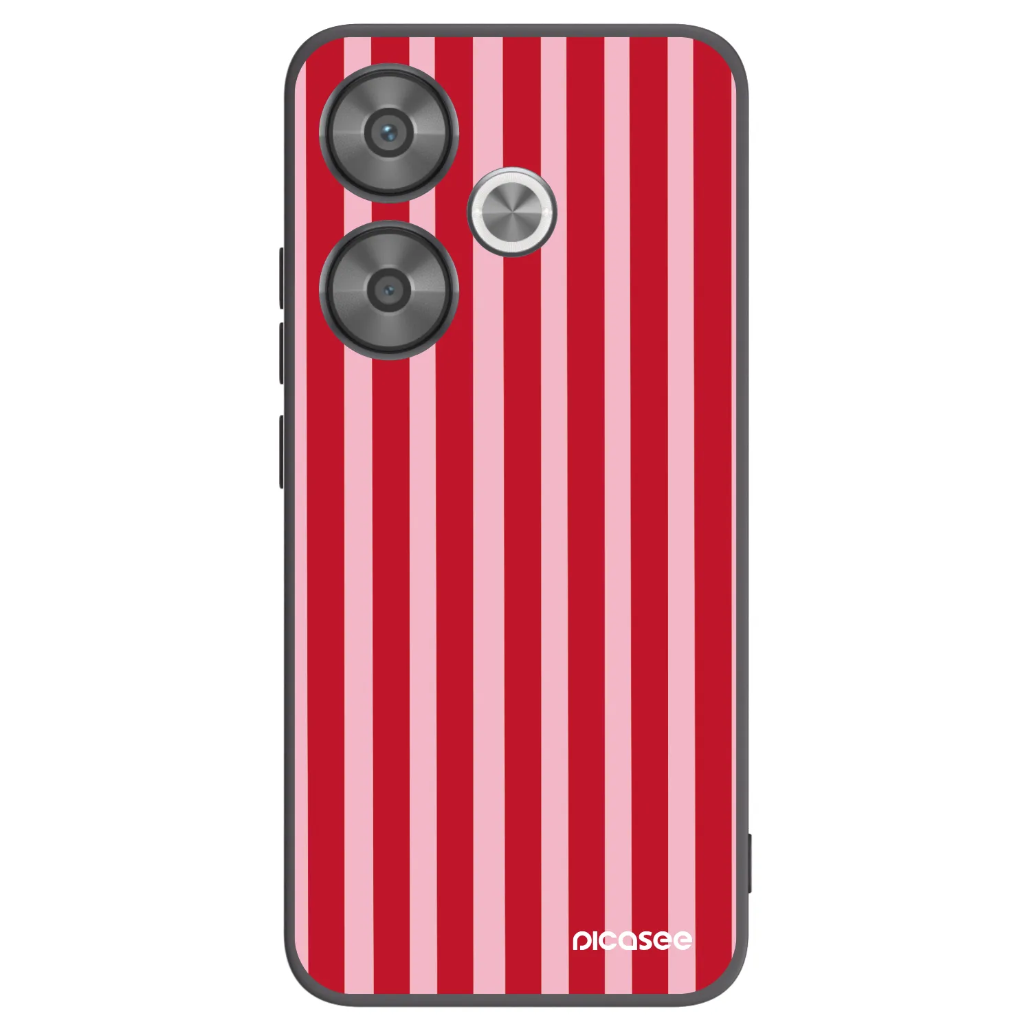 Picasee Xiaomi Poco F6 Hülle - Schwarzes Silikon - Lines red