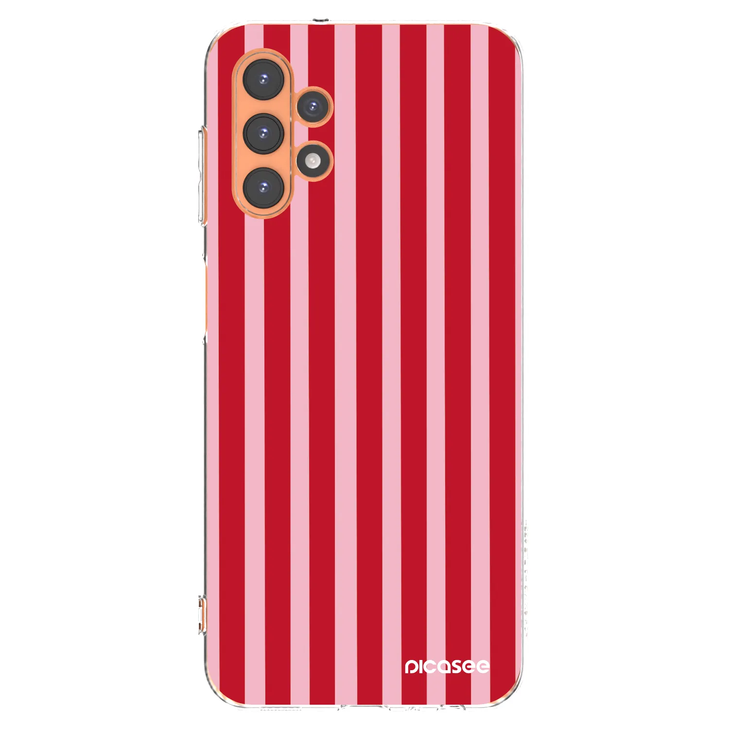 Picasee Samsung Galaxy A13 5G Hülle - Transparentes Silikon - Lines red