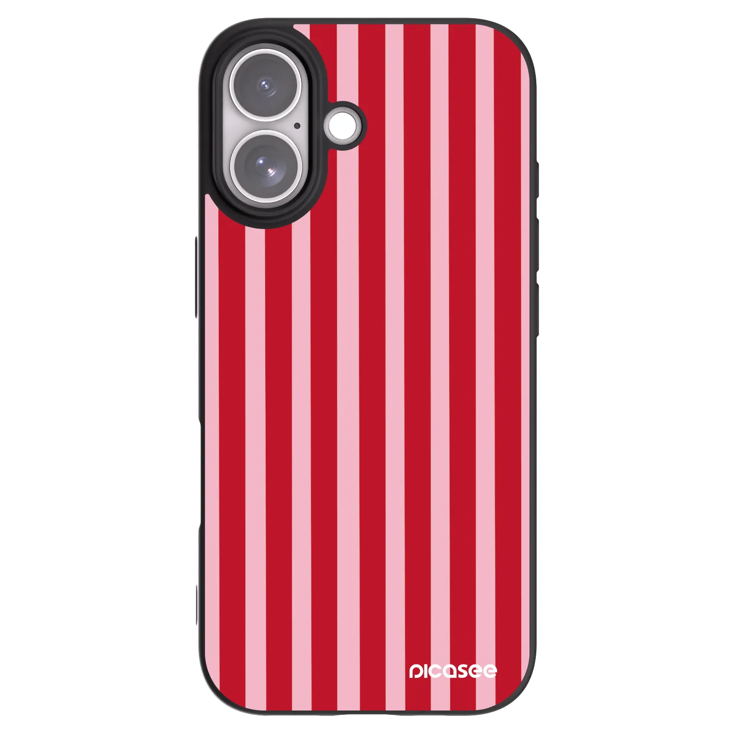 Picasee Apple iPhone 17 Hülle - Schwarzes Silikon - Lines red