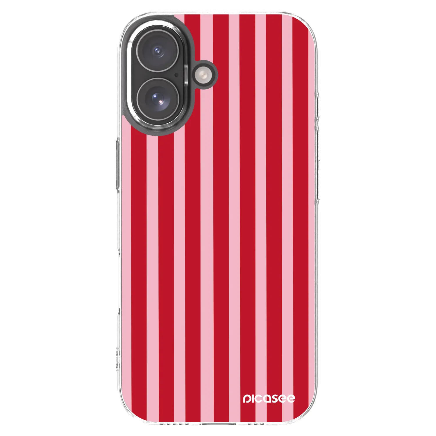 Picasee Apple iPhone 17 Hülle - Transparentes Silikon - Lines red