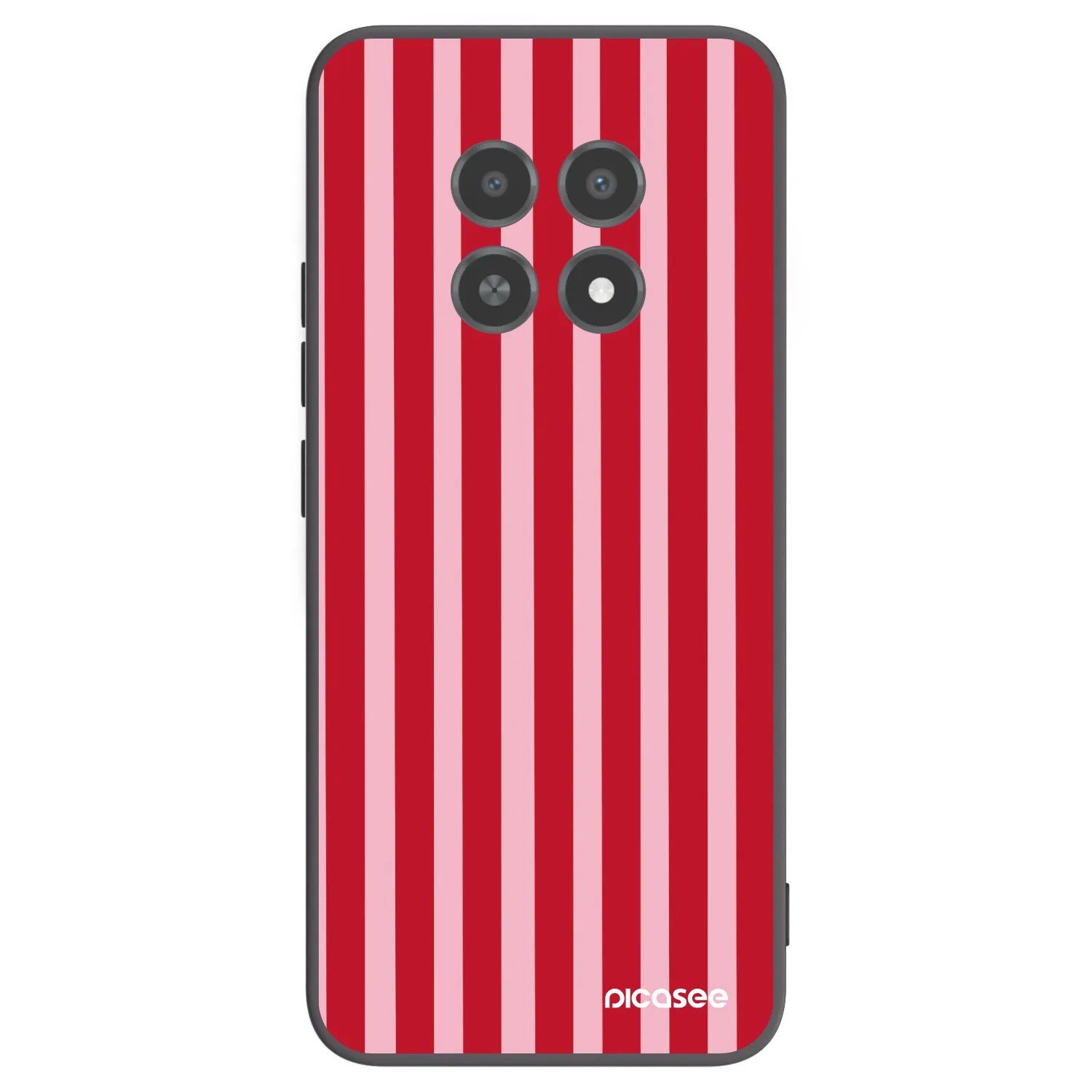 Picasee Realme 12X Hülle - Schwarzes Silikon - Lines red