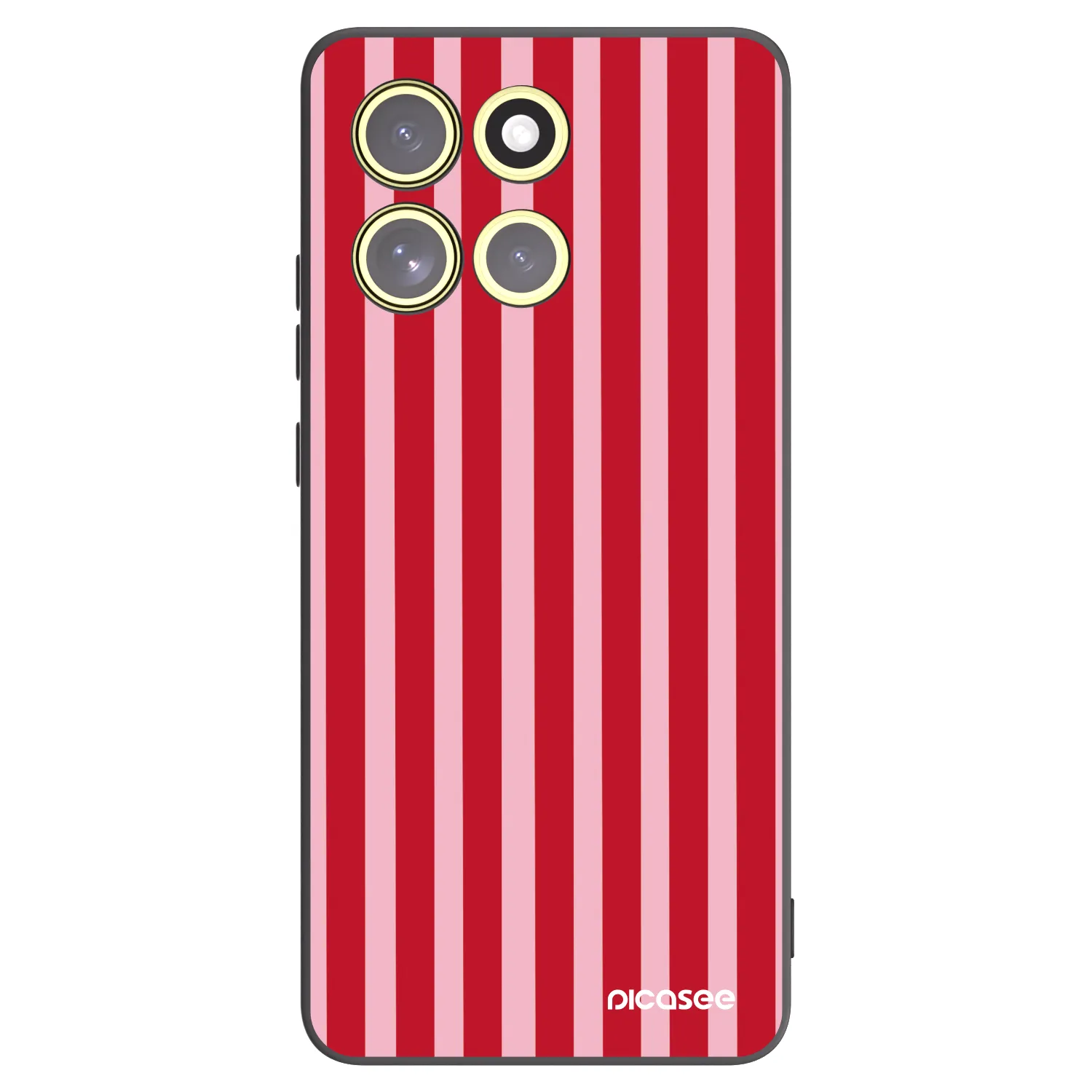 Picasee Motorola Moto G86 5G Hülle - Schwarzes Silikon - Lines red