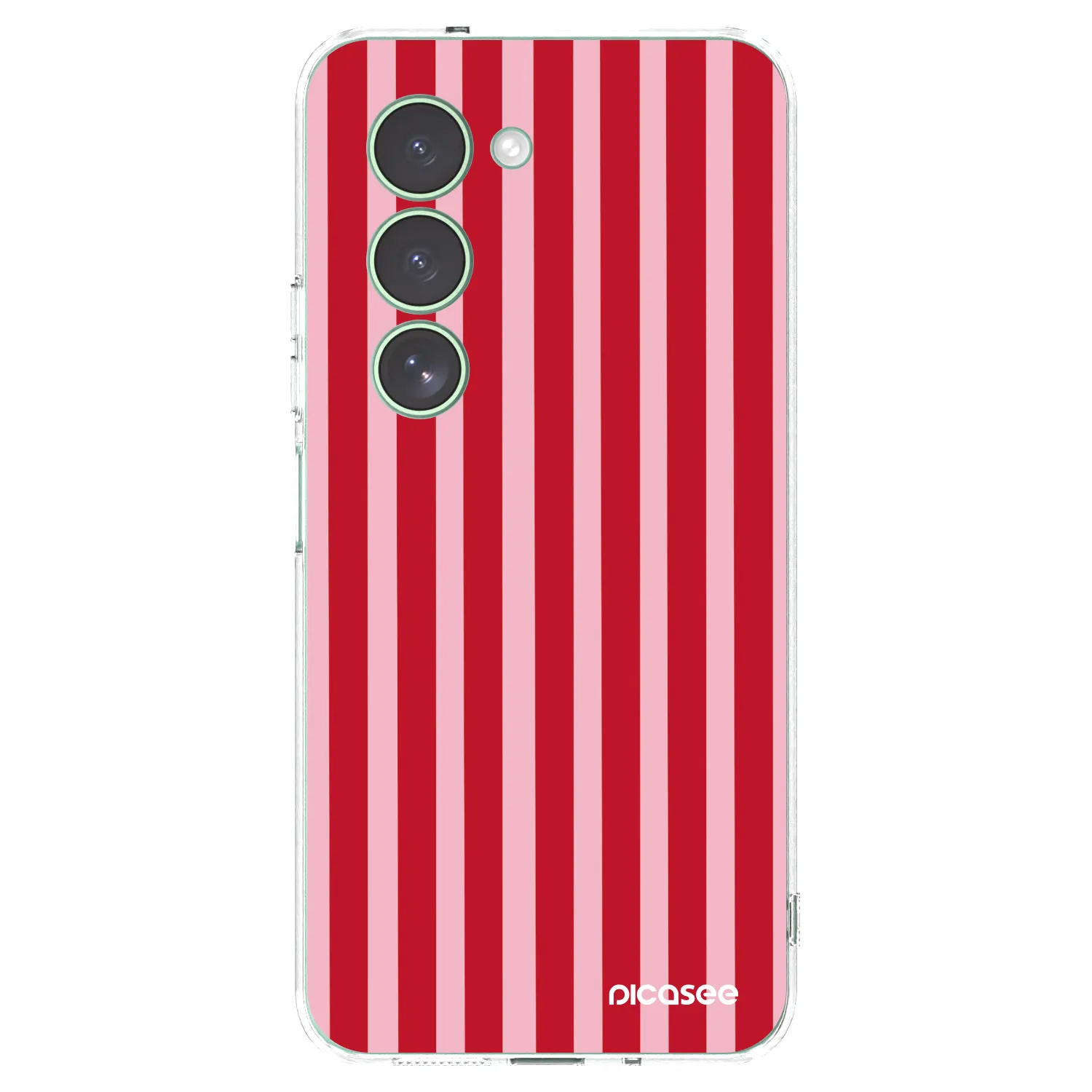 Picasee Xiaomi Redmi 15 5G Hülle - Transparentes Silikon - Lines red
