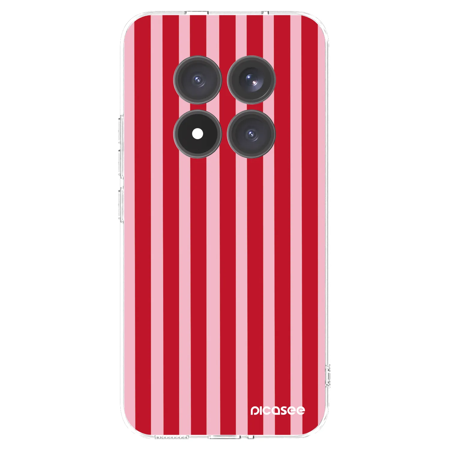 Picasee Xiaomi Redmi Note 15 Pro+ Hülle - Transparentes Silikon - Lines red
