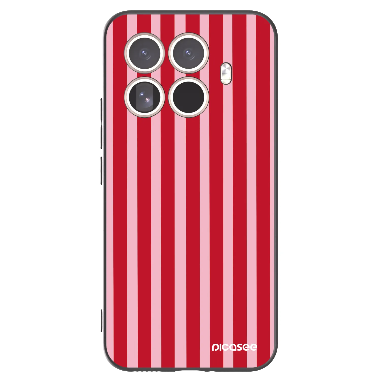 Picasee Xiaomi 15T Pro Hülle - Schwarzes Silikon - Lines red