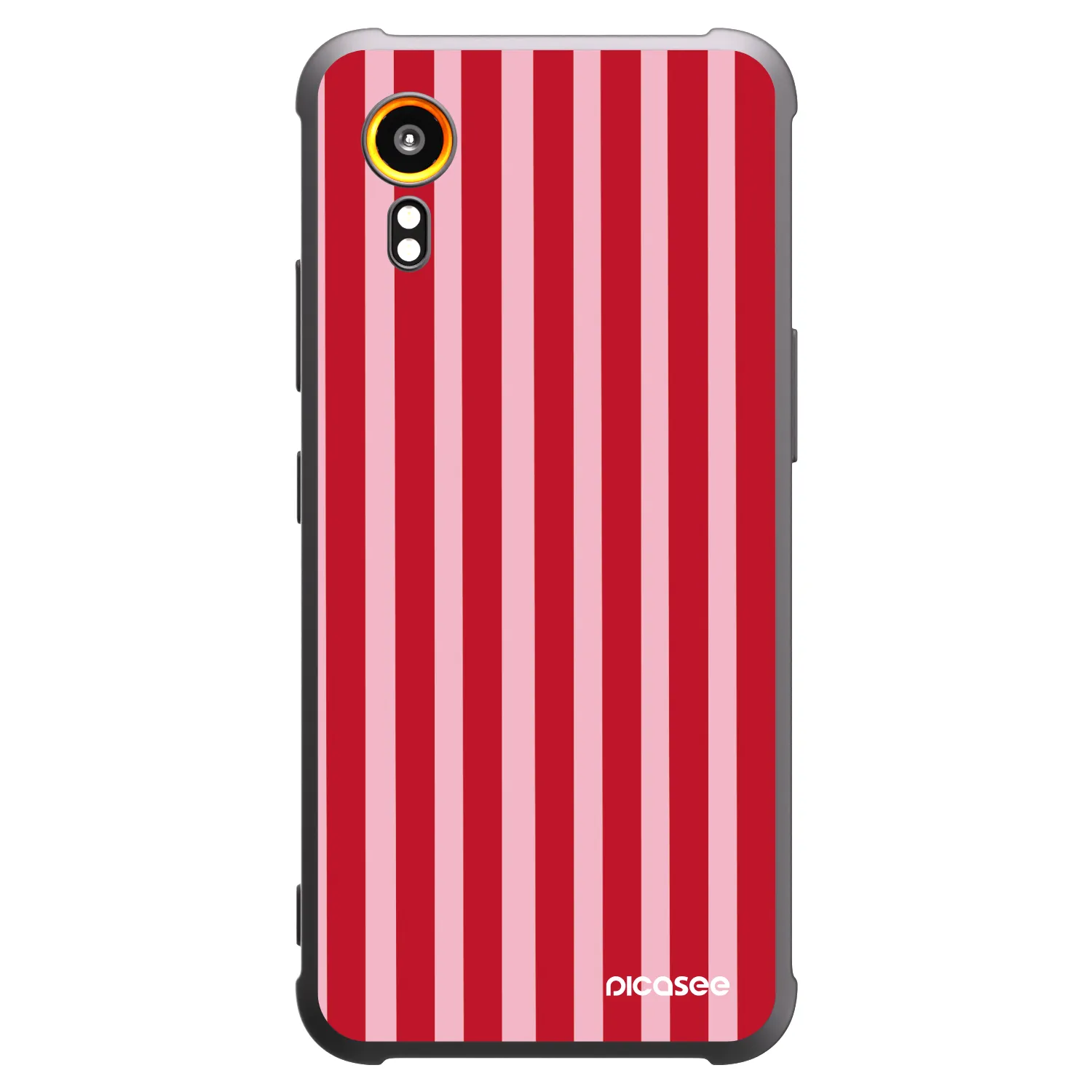 Picasee Samsung Galaxy Xcover 7 Hülle - Schwarzes Silikon - Lines red