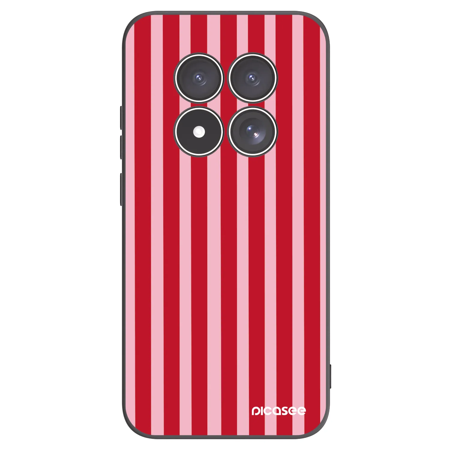 Picasee Xiaomi Redmi Note 15 Pro 5G Hülle - Schwarzes Silikon - Lines red