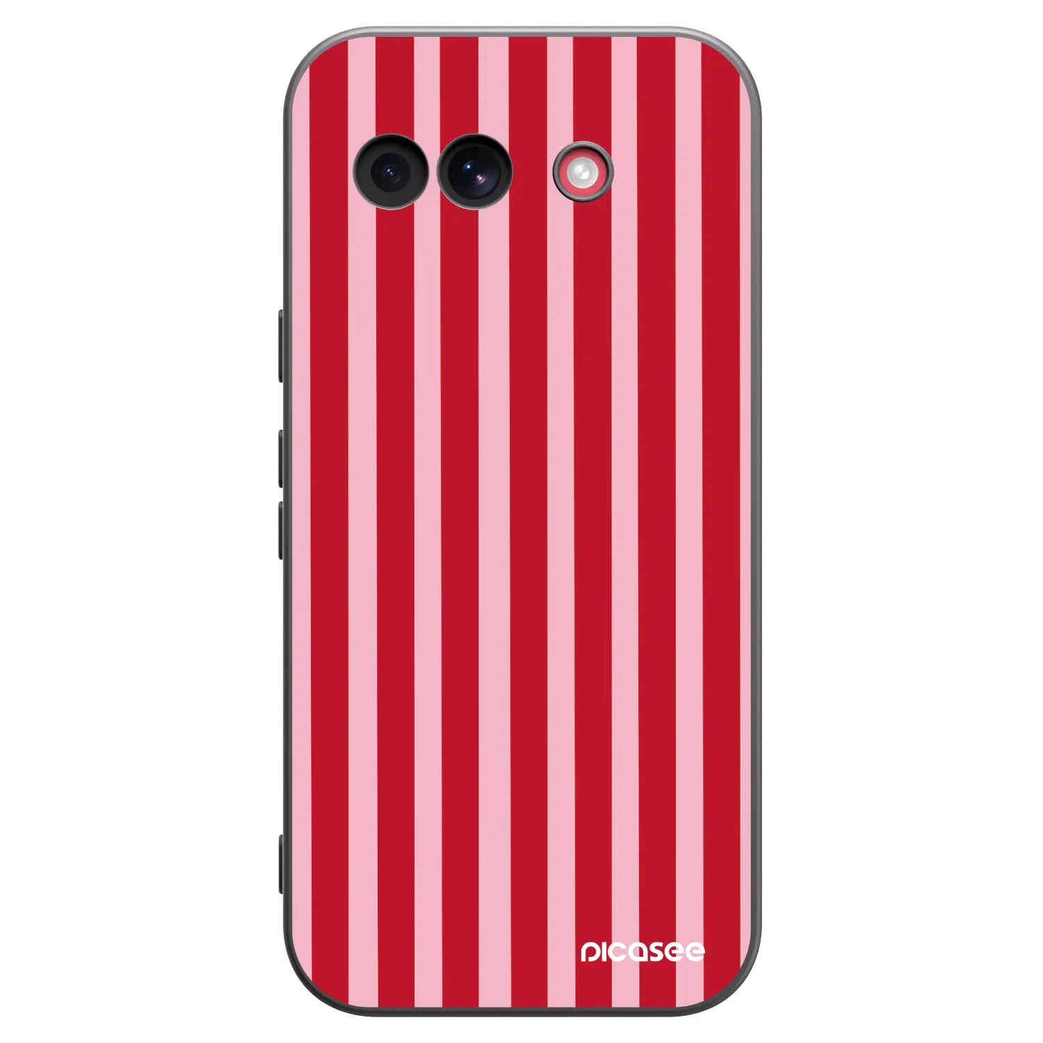 Picasee Google Pixel 10a Hülle - Schwarzes Silikon - Lines red