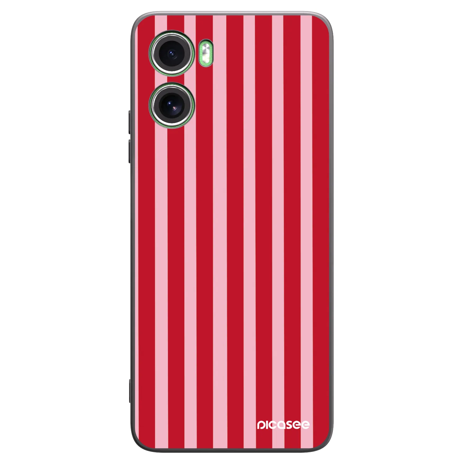 Picasee Motorola Moto G06 Hülle - Schwarzes Silikon - Lines red