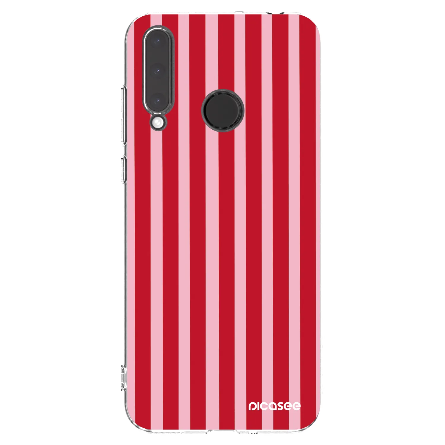 Picasee Honor 20 Lite Hülle - Transparentes Silikon - Lines red