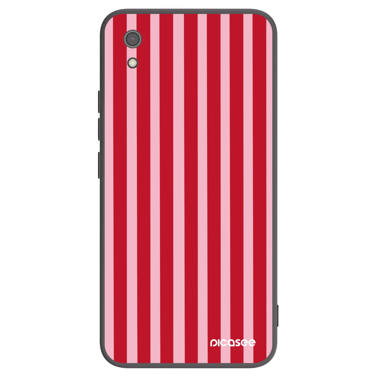 Picasee Xiaomi Redmi 7A Hülle - Schwarzes Silikon - Lines red