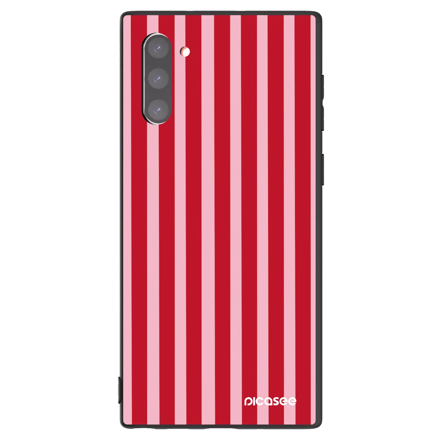Picasee Samsung Galaxy Note 10 N970F Hülle - Schwarzes Silikon - Lines red