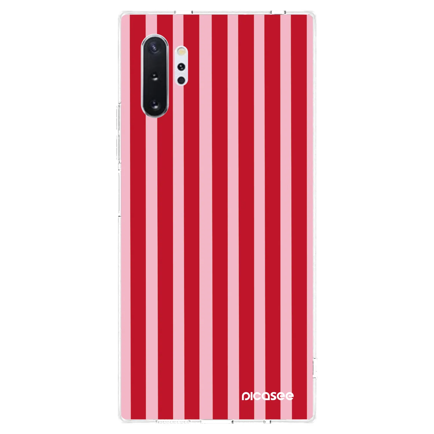 Picasee Samsung Galaxy Note 10+ N975F Hülle - Transparentes Silikon - Lines red